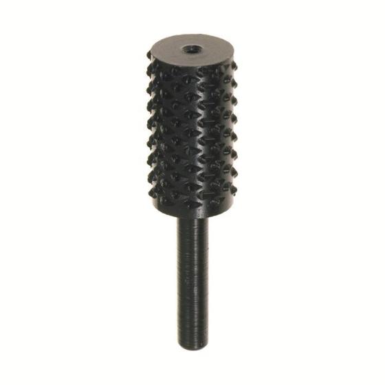Raspa lima rotativa cilindrica per legno gambo mm 6 per trapano