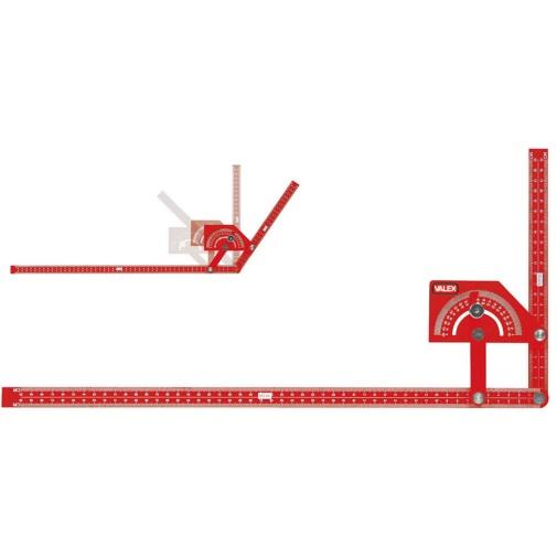 SQUADRA REGOLABILE CON GONIOMETRO VALEX MM 530X250