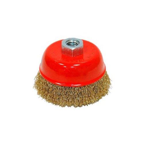 Spazzola a tazza in fili di acciaio mm 75 x smerigliatrice angolare