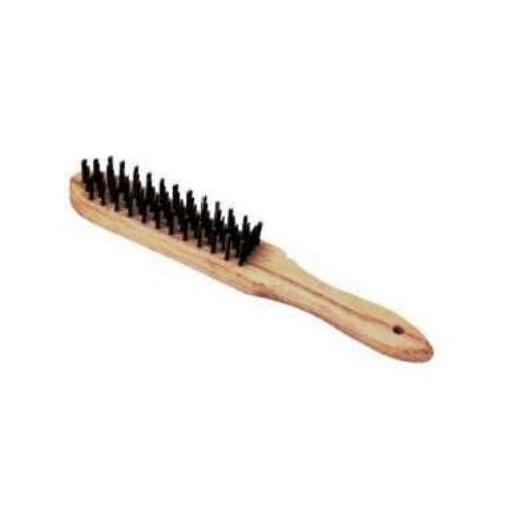 Spazzola acciaio manuale manico legno