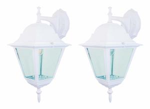 4 PZ LAMPADA LANTERNE IN ALLUMINIO CON BRACCIO SUPERIORE COLORE GRIGIO GHISA