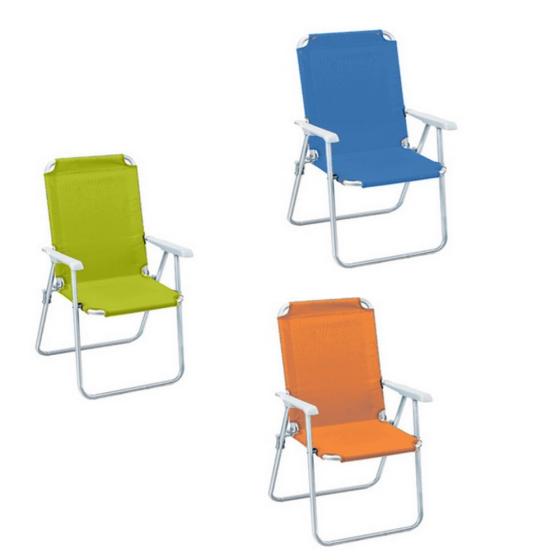 2 PZ SEDIA POLTRONA IN ACCIAIO PIEGHEVOLE RELAX MARE SPIAGGIA GIARDINO