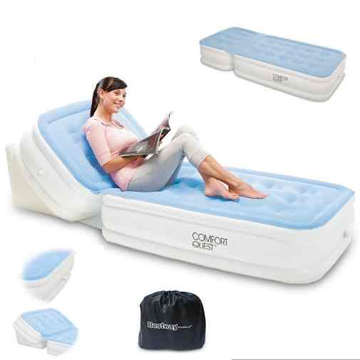 LETTO LETTINO SINGOLO MATERASSO GONFIABILE ARIA SCHIENALE REGOLABILE CAMPEGGIO