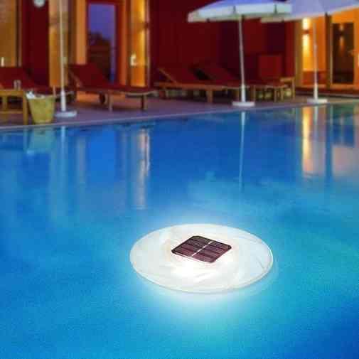 LAMPADA LUCE ENERGIA SOLARE GALLEGGIANTE PER PISCINA PISCINE CREPUSCOLARE