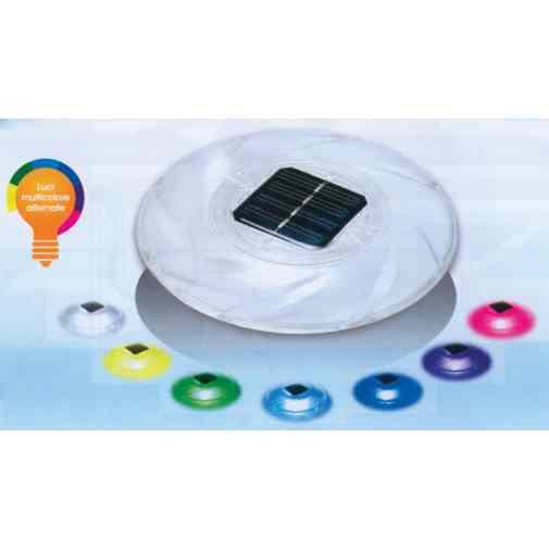 LAMPADA LUCE ENERGIA SOLARE GALLEGGIANTE PER PISCINA PISCINE CREPUSCOLARE