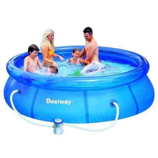 PISCINA PISCINE TONDA AUTOPORTANTE AUTOFORMANTE BORDO GONFIABILE 305X76 BESTWAY