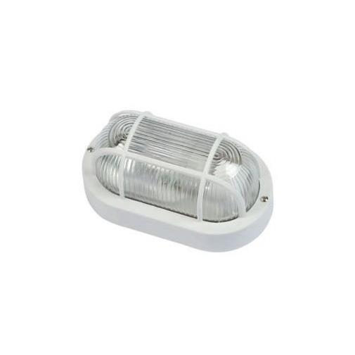 Plafoniera ovale bianca applique lampada lanterna parete giardino esterno