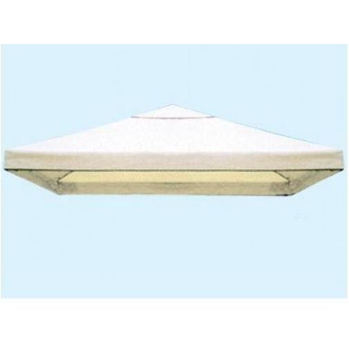 TELO TOP COPERTURA RICAMBIO MT 3X3 CM 300X300 BIANCO PER GAZEBO CON BORDO