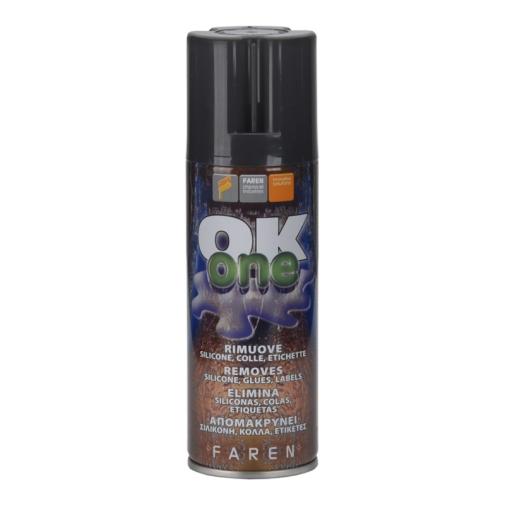 OK ONE sciogli rimuovi colla silicone resine etichette spray 200 ml