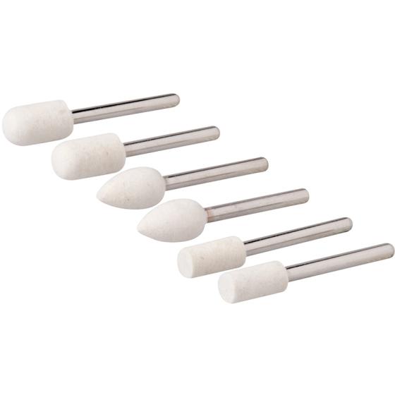 Set 6 mole lucidatura lucidare x mini trapano smerigliatrice a stelo tipo dremel