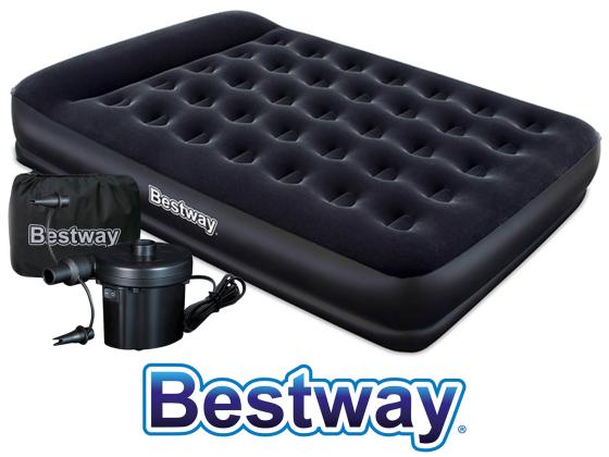 LETTO BESTWAY CON POMPA MATERASSO MATERASSINO MATRIMONIALE GONFIABILE CAMPEGGIO