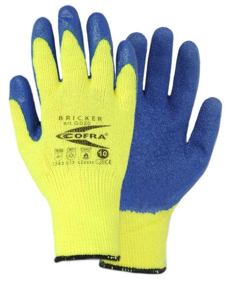 12 paia Guanti lavoro termici invernali anti freddo elastici palmo lattice COFRA