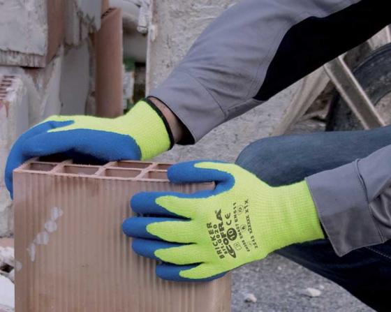 12 paia Guanti lavoro termici invernali anti freddo elastici palmo lattice COFRA