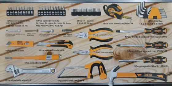 Valigetta serie set assortimento 117 pz utensili e chiavi a bussola cacciaviti