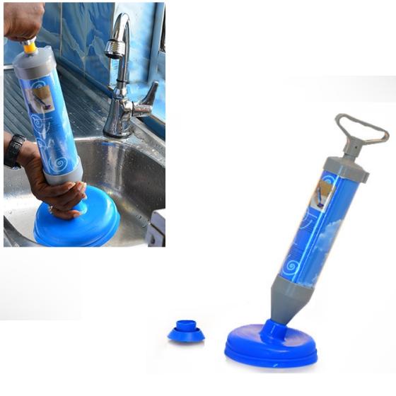 Pompa a pressione stura tubi lavandino scarico water bagno wc con 2 ventose