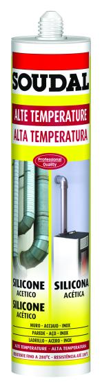 12 PZ Di SOUDAL CART. SILIC. ALTE TEMPER. ROSSO ML.310