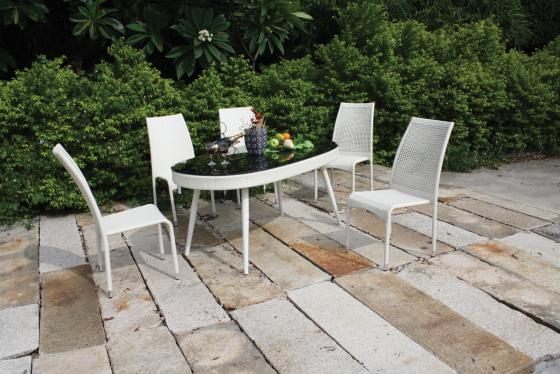 1 PZ Di *TAVOLO POLIRATTAN CM.160X91X73H "SABRINA"
