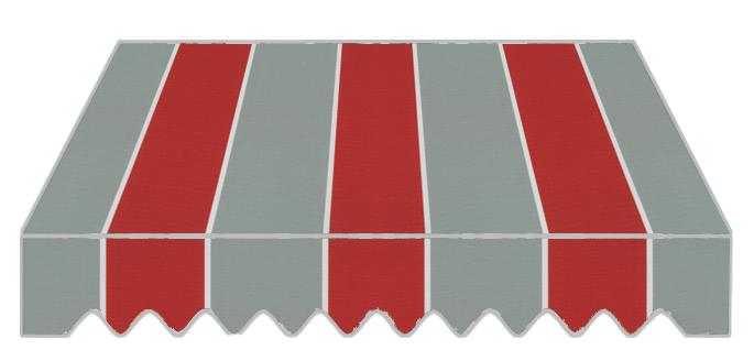 1 PZ Di *TENDA C-BRACCI RETRATT.CM.295X250 TESS.P3011