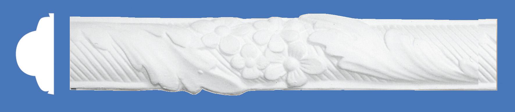10 PZ Di *CORNICETTA IN GESSO ART. C03215  ML.1,5
