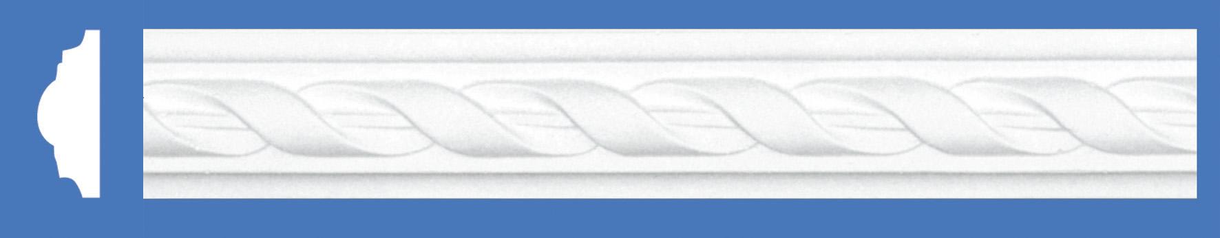 10 PZ Di *CORNICETTA IN GESSO ART. C03627  ML.1,5