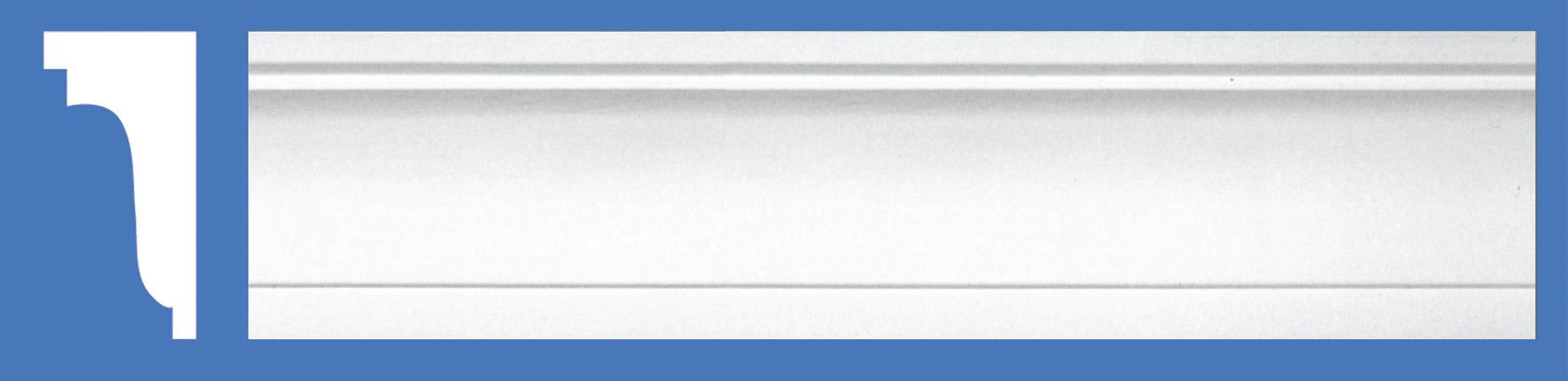 6 PZ Di *CORNICETTA IN GESSO ART. C05936  ML.1,5