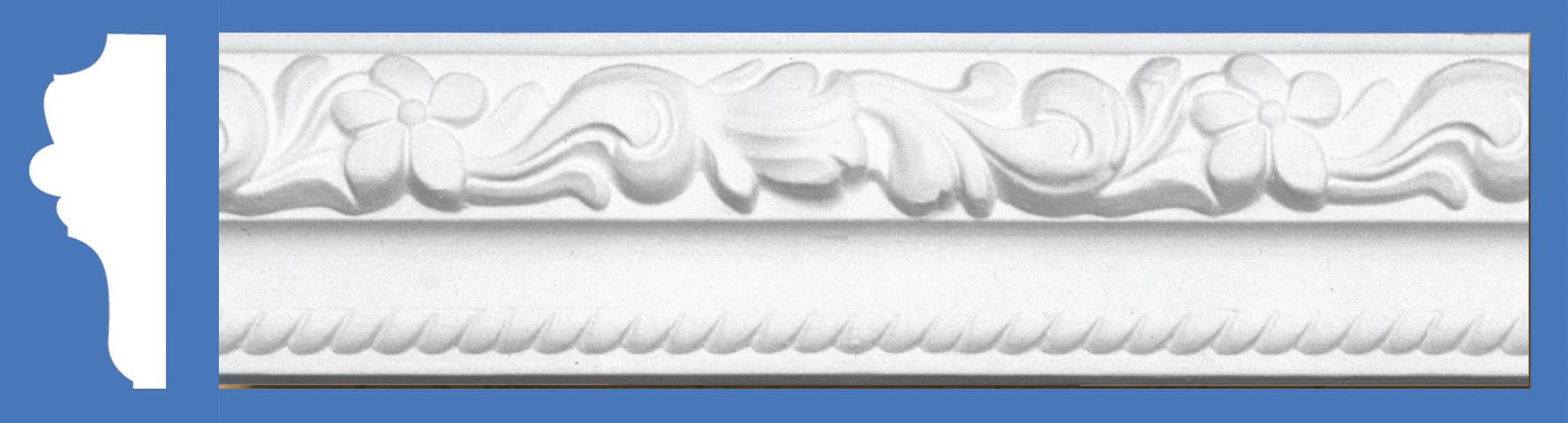6 PZ Di CORNICETTA IN GESSO ART. C07028  ML.1,5
