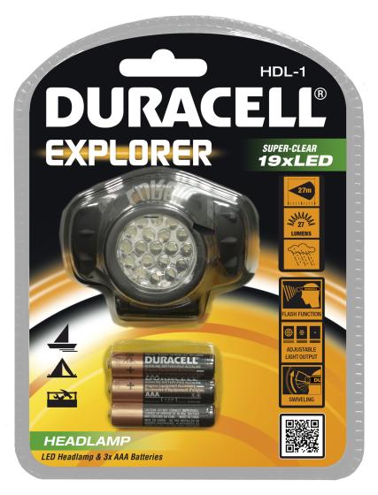 1 PZ Di *DURACELL TORCIA EXPLORER HDL-1  3AAA INCLUSE