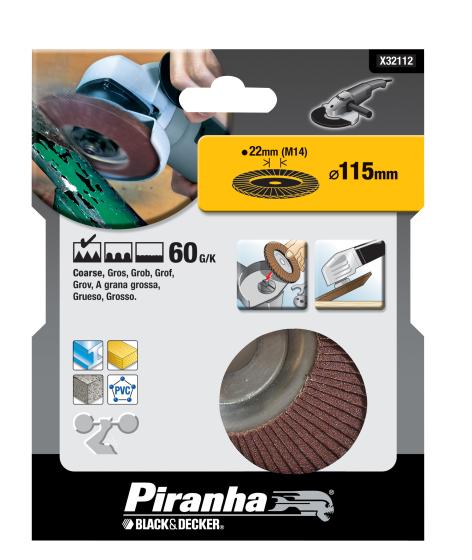 1 PZ Di PIRANHA X32112 DISCO LAMELLE D.115 GR.60