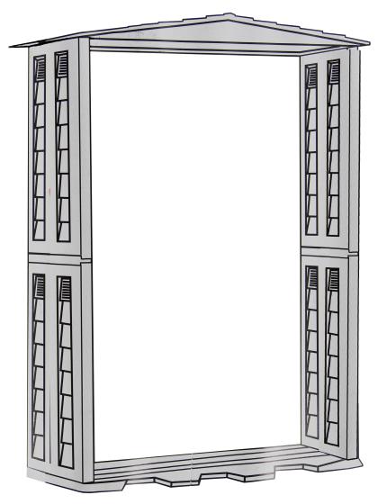 1 PZ Di PROLUNGA PER RICOVERO ATTREZZI MOD.GARDEN