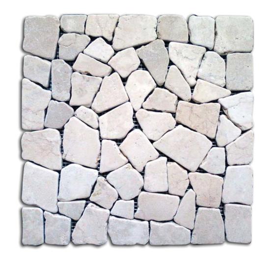 11 PZ Di MOSAICO IN PIETRA NATURALE CM.30X30 BIANCO