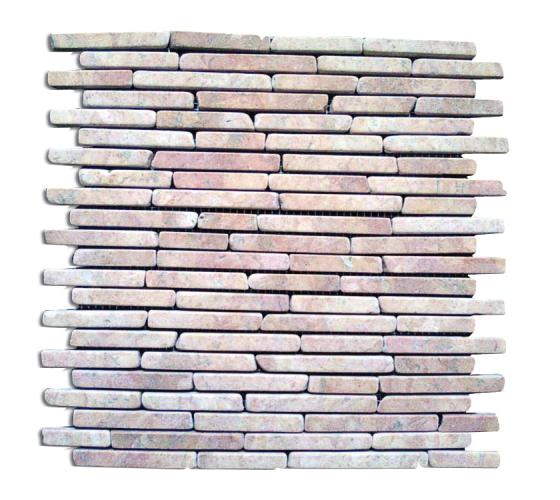 11 PZ Di MOSAICO IN PIETRA NATUR. LISTEL.30X30 ROSA