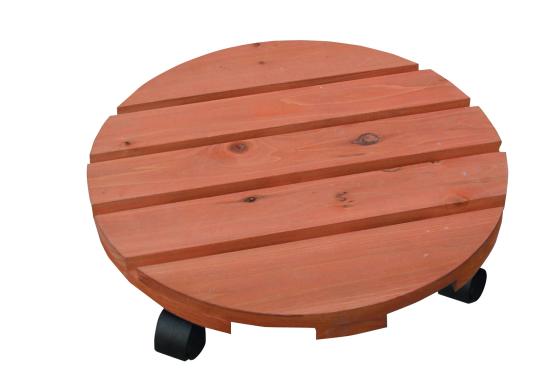 1 PZ Di SOTTOVASO IN LEGNO CON RUOTE D.30