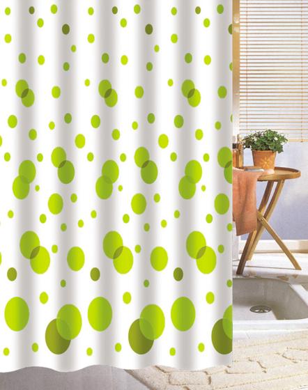 1 PZ Di *TENDA DOCCIA POLIEST. BULLS-GREEN CM.120X200