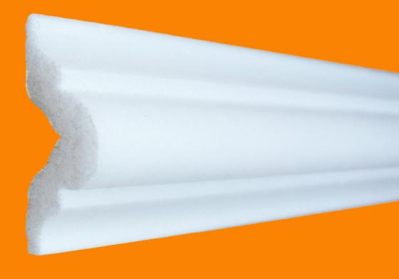 5 PZ Di CORNICE DEC.POLYST.BIA.H.200 ART.252 MM.38X17