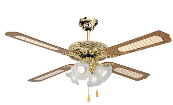 1 PZ Di VENTILATORE A SOFFITTO"OLD AMERICA"C/LUCI 130