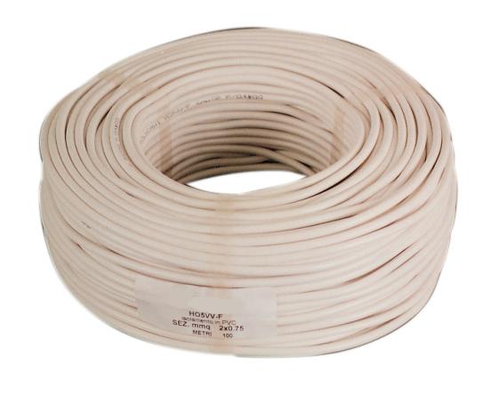 1 PZ Di CAVO MULTIPOLARE 2X1 BIANCO ML.10