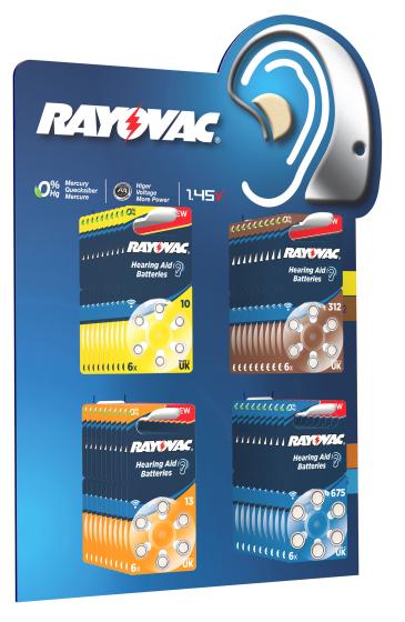 1 PZ Di VARTA RAYOVAC ESPOS. 40 BL BATTERIE ACUSTICHE