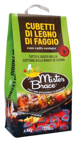 1 PZ Di *CUBETTI DI FAGGIO 'MISTER BRACE' KG.3,5