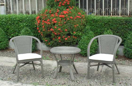 1 PZ Di *SET TAVOLINO S/VETRO+ 2 POLTRONE "ANITA"