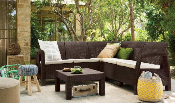 1 PZ Di KETER SALOTTO 'CORFU CORNER' BROWN