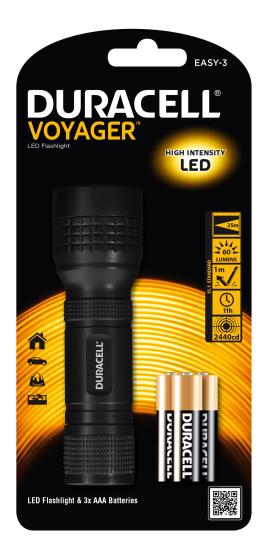 1 CF Di *DURACELL TORCIA EASY3 3AAA INCLUSE