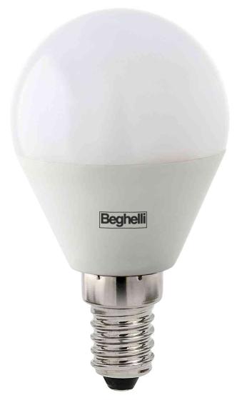 10 PZ Di BEGHELLI LED 56870 SFER.E14W7  CALDA  3000K