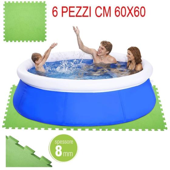 6 Tappeto tappetino basamento componibile fondo sotto piscina antiscivolo