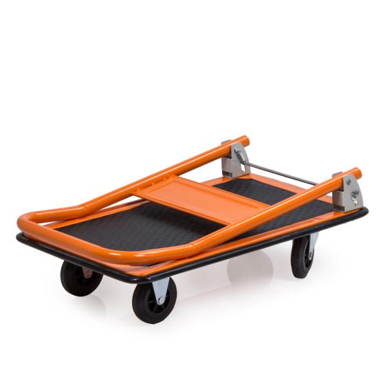 Carrello pieghevole portapacchi richiudibile carrellino piattaforma 4 ruote