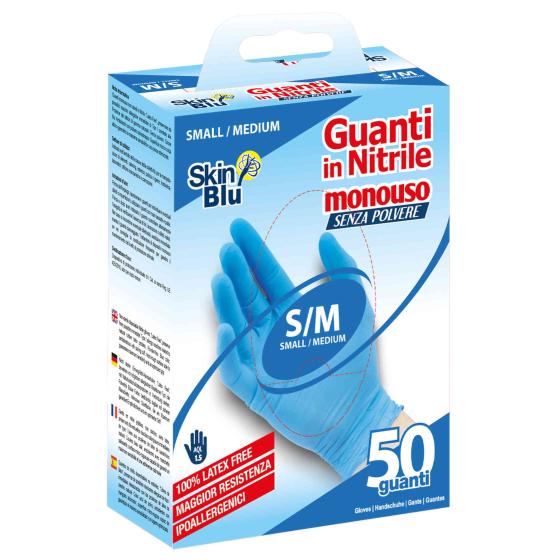 1 CF Di GUANTI IN NITRILE BLU PROF. TG.M/L (PZ.50)