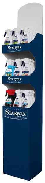 1 PZ Di STARWAX ESPOSITORE A PAVIMENTO 3 RIPIANI