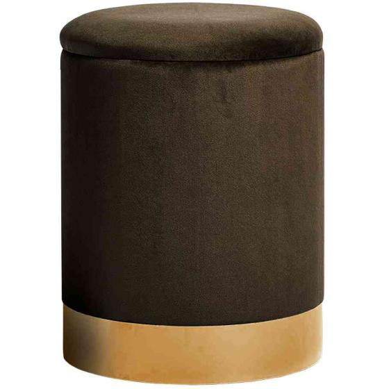 2 PZ Di POUFF TONDO 31X38H CM.VISONE