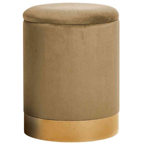2 PZ Di POUFF TONDO 31X38H CM.ORO
