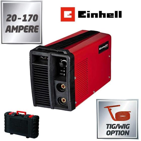 Saldatrice elettrica inverter EINHELL 170 A elettrodi fino a 4 mm in valigetta