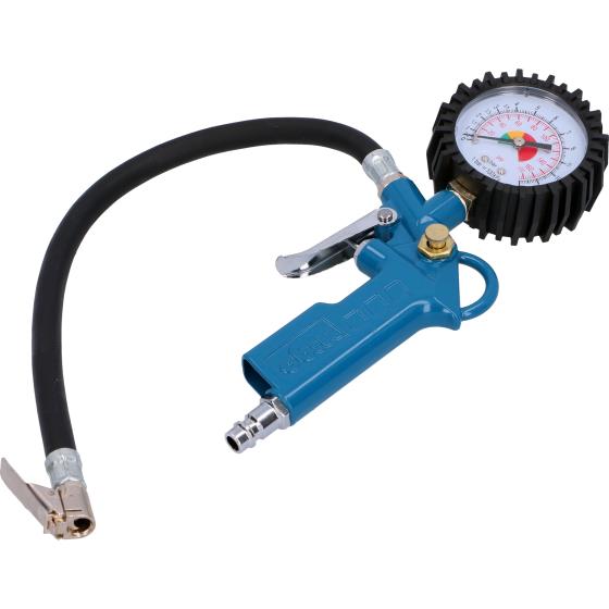 Pistola gonfiaggio gonfia gomme ruote x compressore aria compressa con manometro